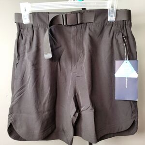 Women's Athletic Black Shorts with Belt